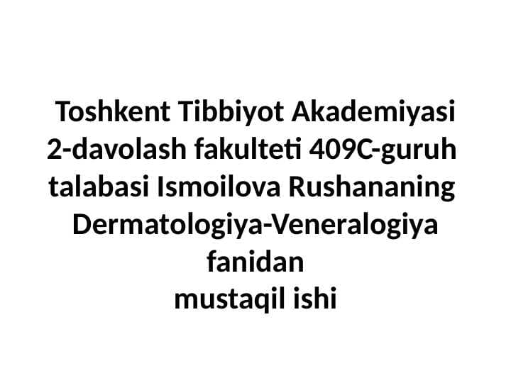 OITSda_Teri_Kasalliklari_Taqdimoti