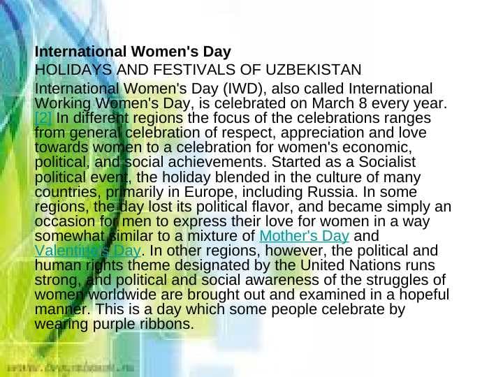 International Women's Day