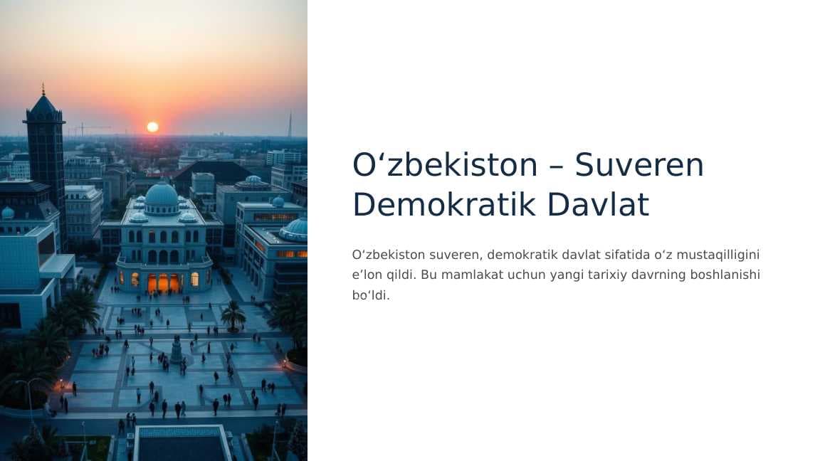 Oʻzbekiston suveren demokratik davlat