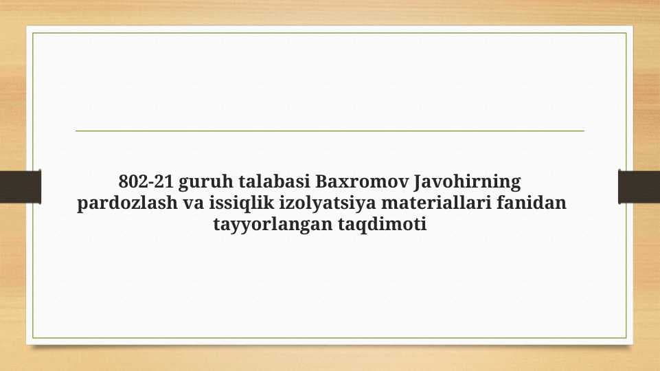 Shisha ishlab chiqarish texnologiyasi