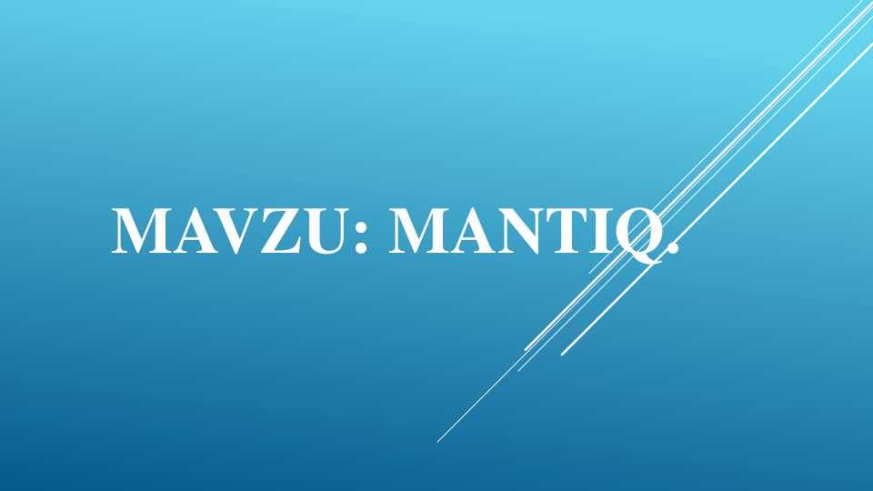 Mantiq