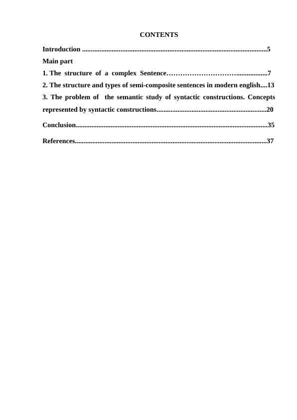The  structure  of  a  complex  Sentence