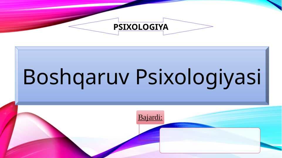 Boshqaruv psixologiyasi