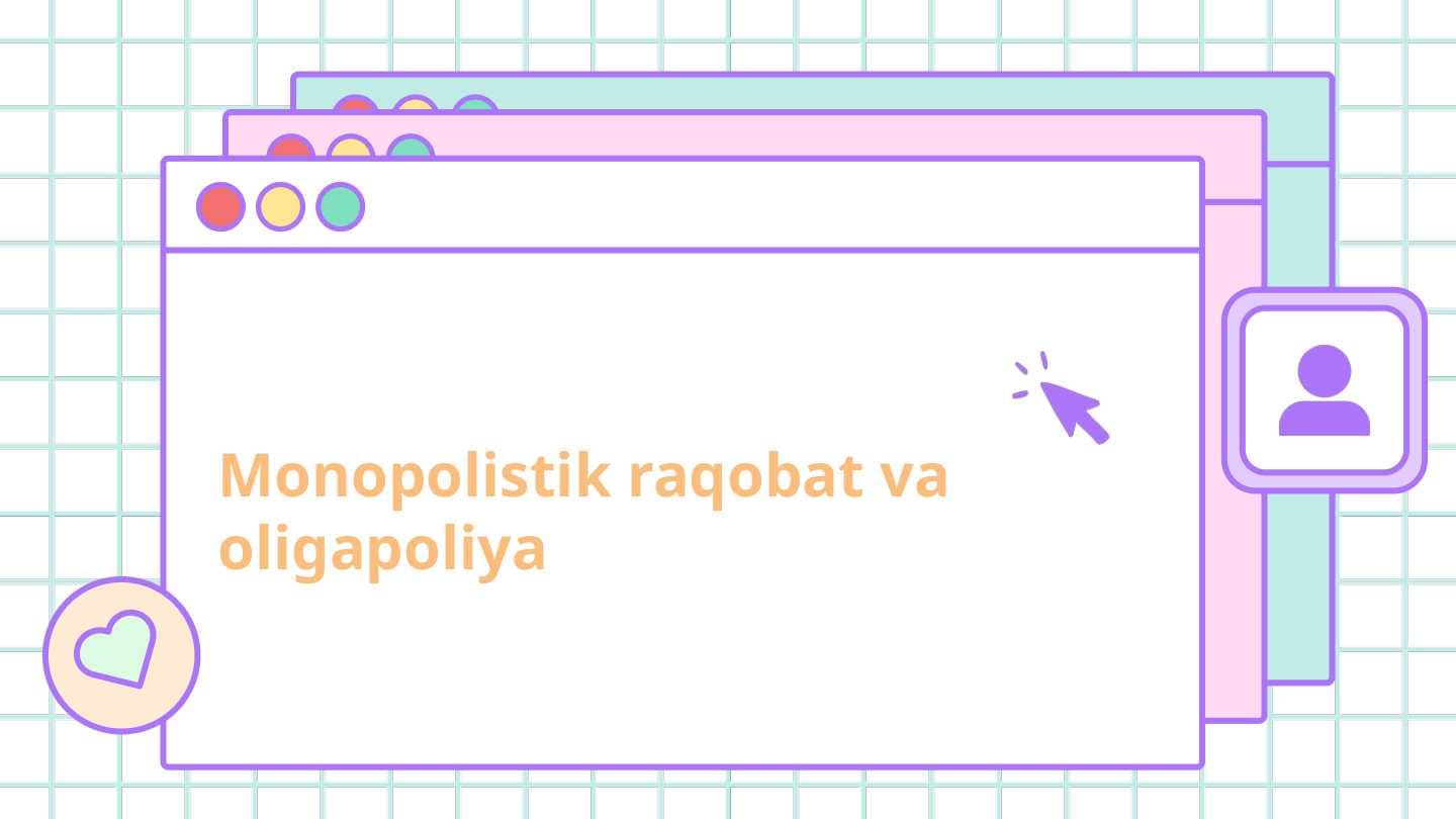 Monopolistik raqobat va oligapoliya