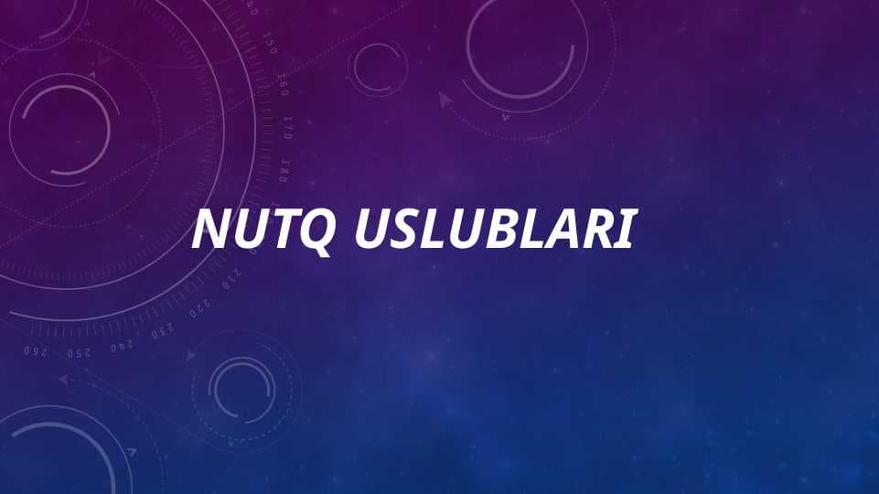 Nutq uslublari (taqdimot 15 list)