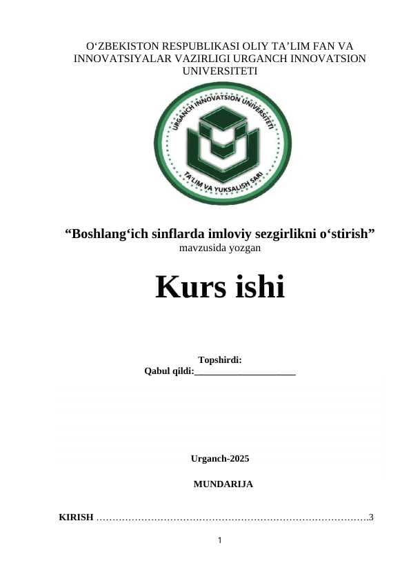Boshlang‘ich sinflarda imloviy sezgirlikni o‘stirish”