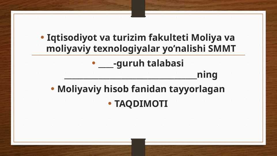 Aktsiyslarni sotib olish va sotish hisobI