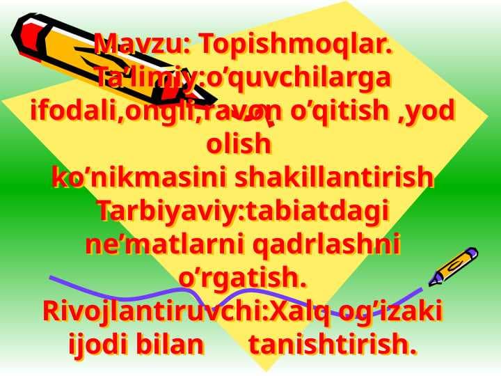 Topishmoqlar.