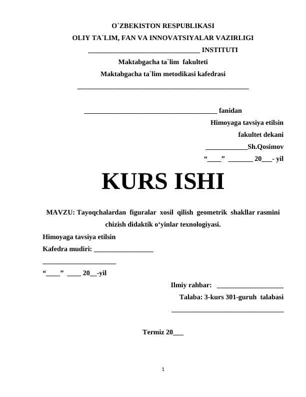 Tayoqchalardan  figuralar  xosil  qilish  geometrik  shakllar rasmini chizish didaktik o‘yinlar texnologiyasi.