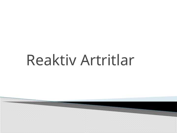 REAKTIV ARTRITLAR