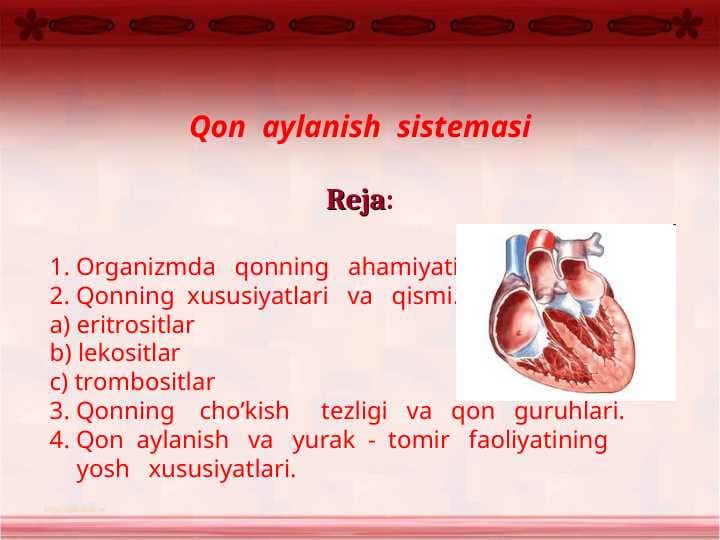 Qon  aylanish  sistemasi