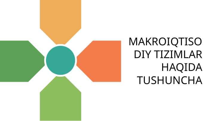MAKROIQTISODIY TIZIMLAR HAQIDA TUSHUNCHA
