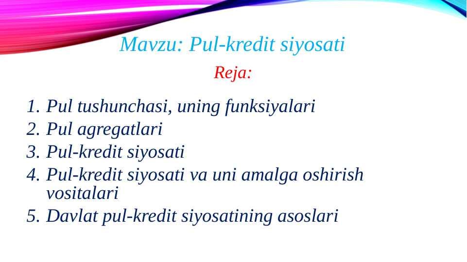 Pul-kredit siyosati