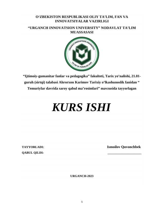 Temuriylar davrida saroy qabul maʼrosimlari