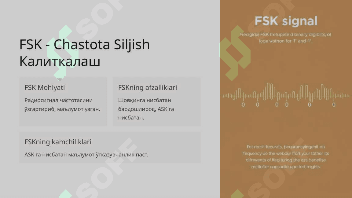 Радиосигналларни рақамли модуляциялаш