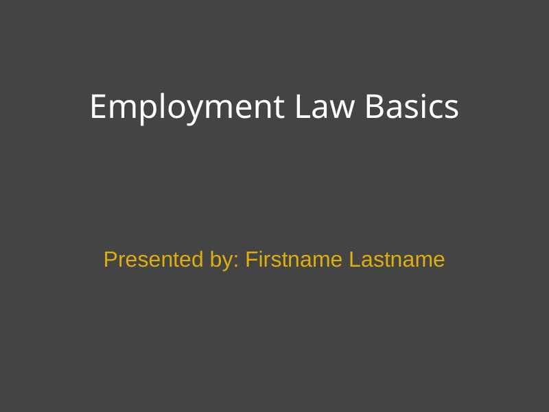 Employment ppt