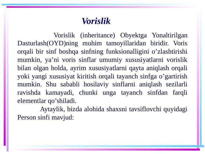 Vorislik