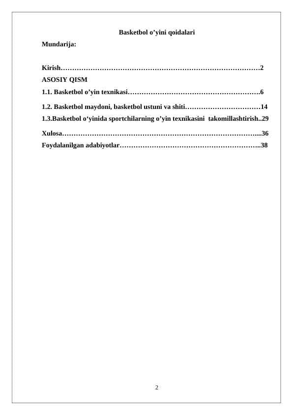 Basketbol o'yini qoidalari