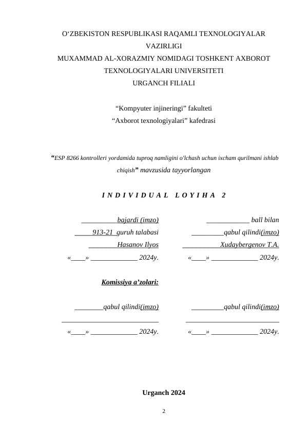 Axborot texnalogiyalari kafedrasining amaliy ishlarini yoritib beruvchi veb ilovaning front-end qismini ishlab chiqish