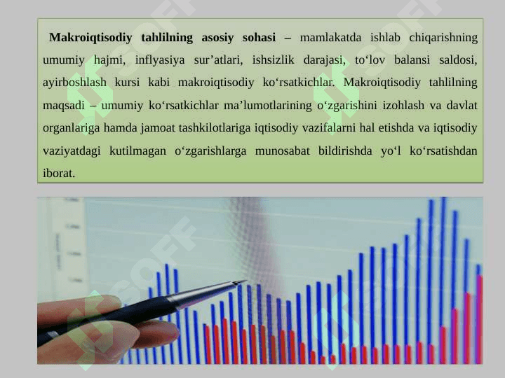 MAKROIQTISODIY TAHLIL VA PROGNOZLASHNING AXBOROT TA’MINOTI