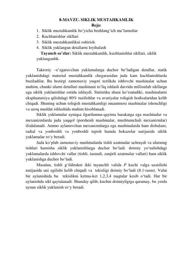 SIKLIK MUSTAHKAMLIK