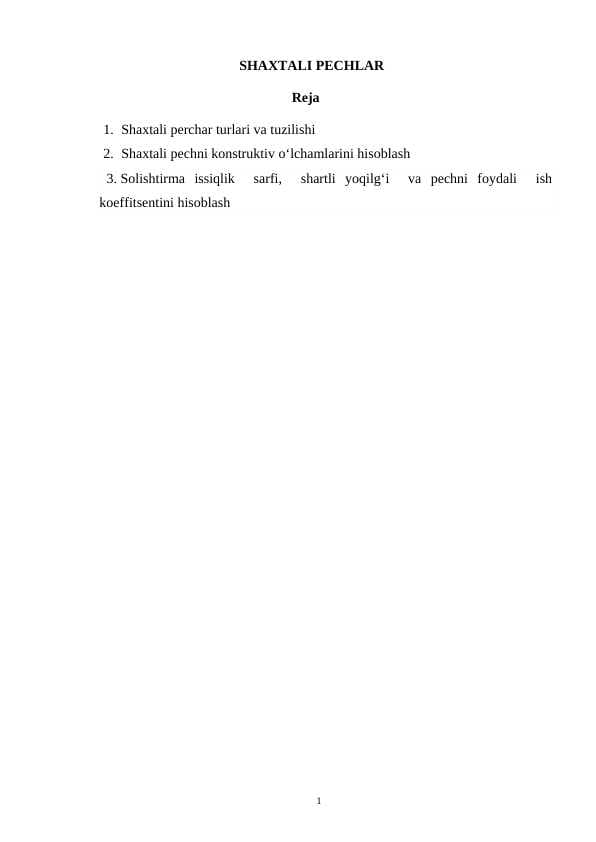 SHAXTALI PECHLAR