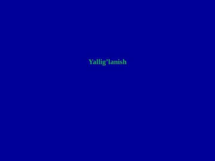 Yallig’lanish