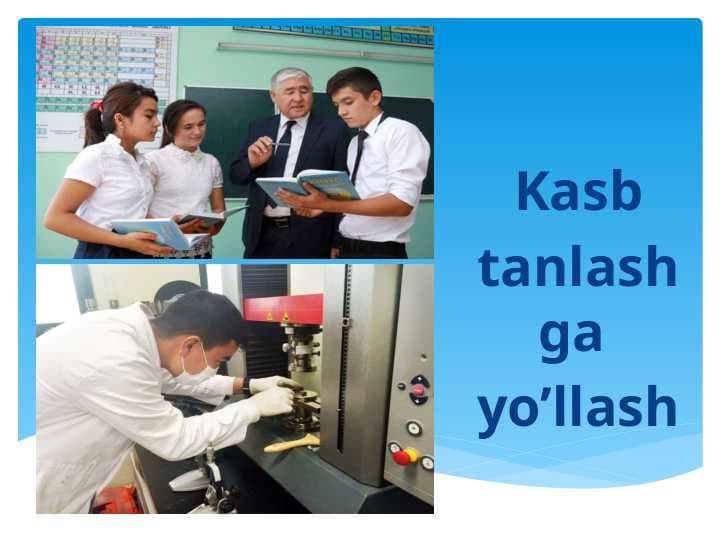 Kasb tanlashga  yo’llash