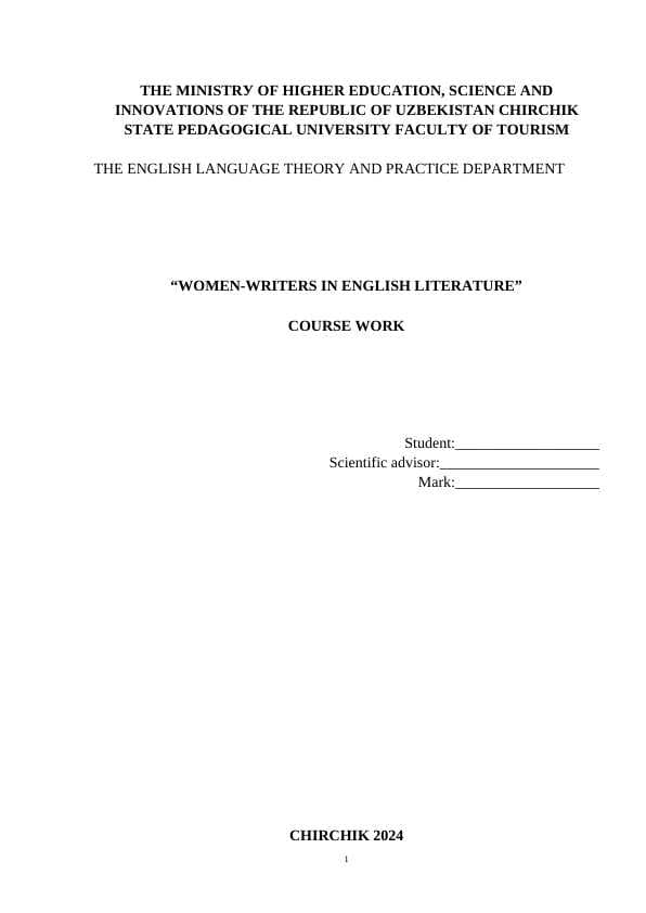 Women-writers in English literature