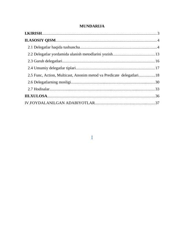 C# dasturlash tilida delegatlar bilan ishlash