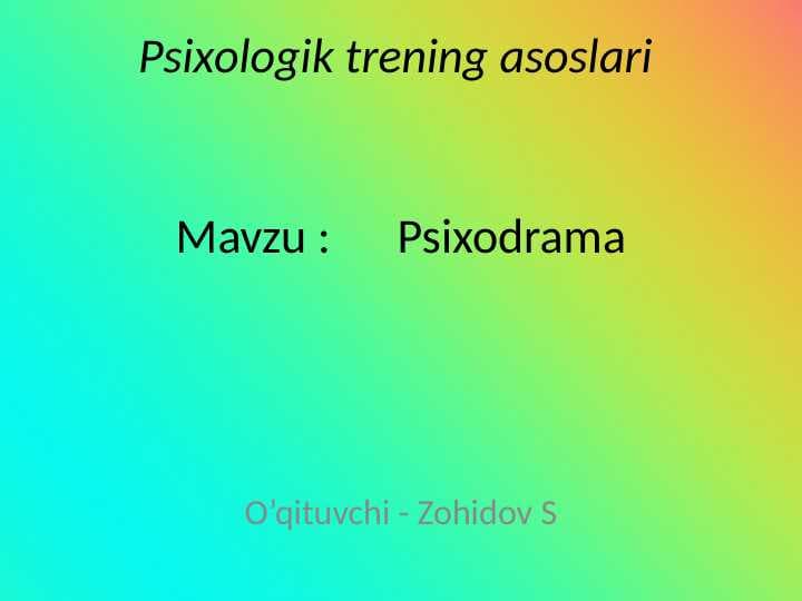 Psixodramma