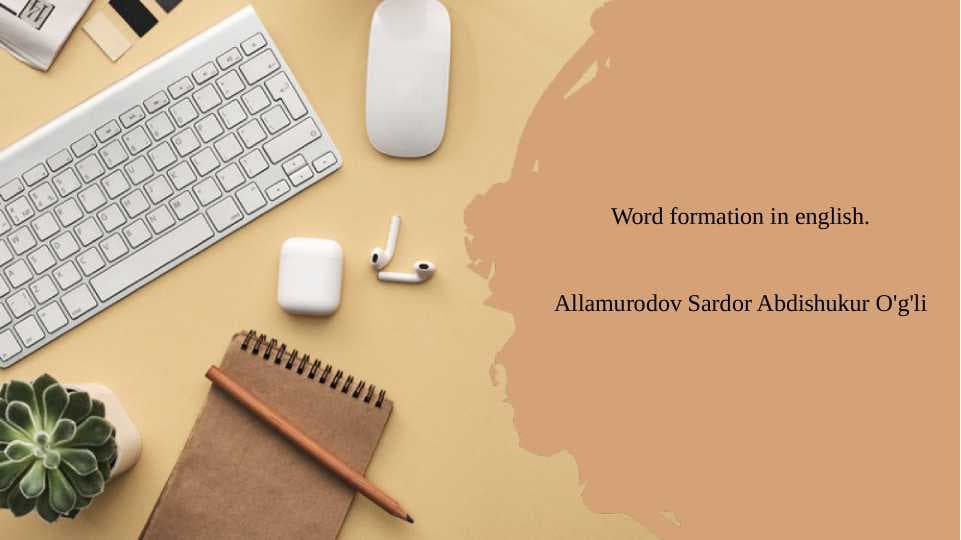 Word formation in english