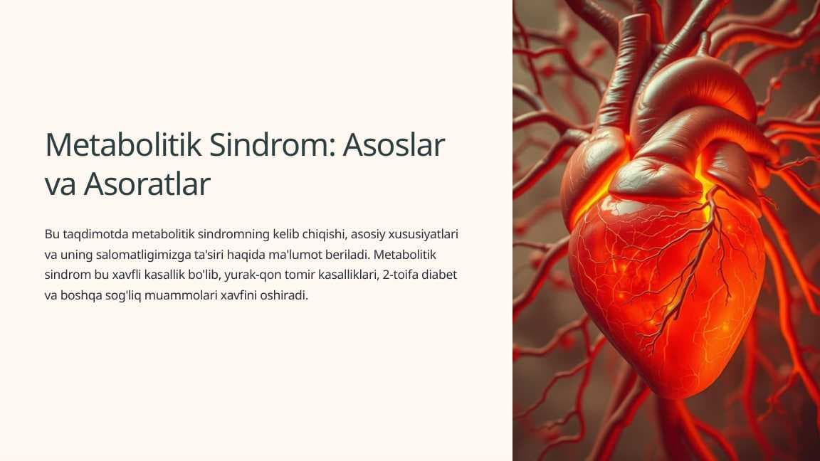 Metabolitik Sindrom: Asoslar va Asoratlar