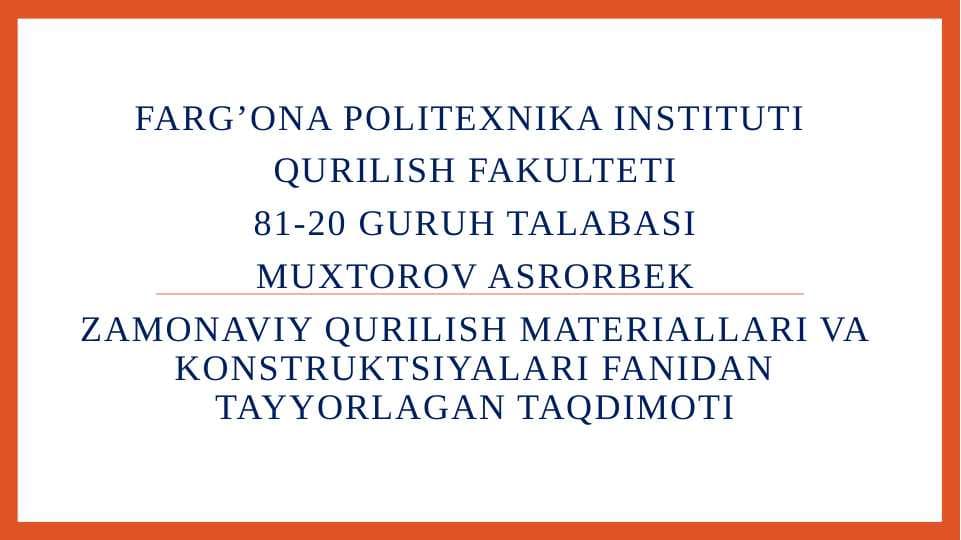 Zamonaviy polbop materiallar