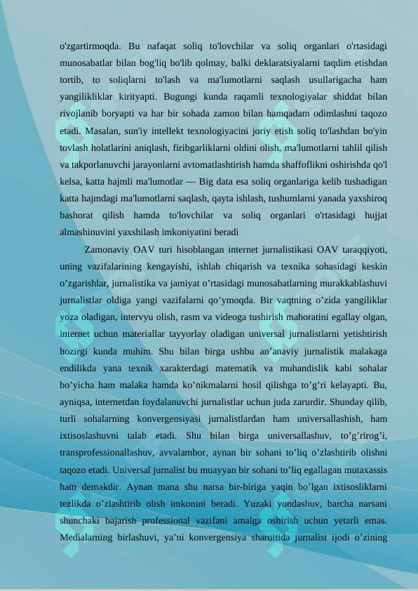 Medialar kundalik hayotda