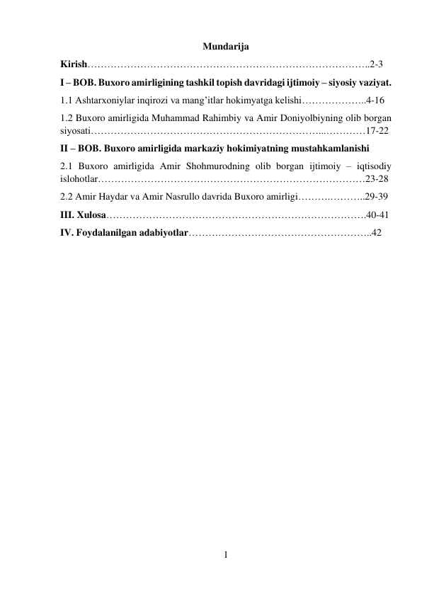 Buxoro amirligi tashkil topishi
