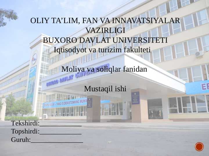 Fransiya Moliya va Soliq tizimi