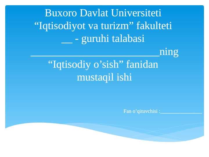 Real sektorning iqtisodiy o’sishni ta’sirini baholash budjit soliq tizimi va pul-kredit tizimi.