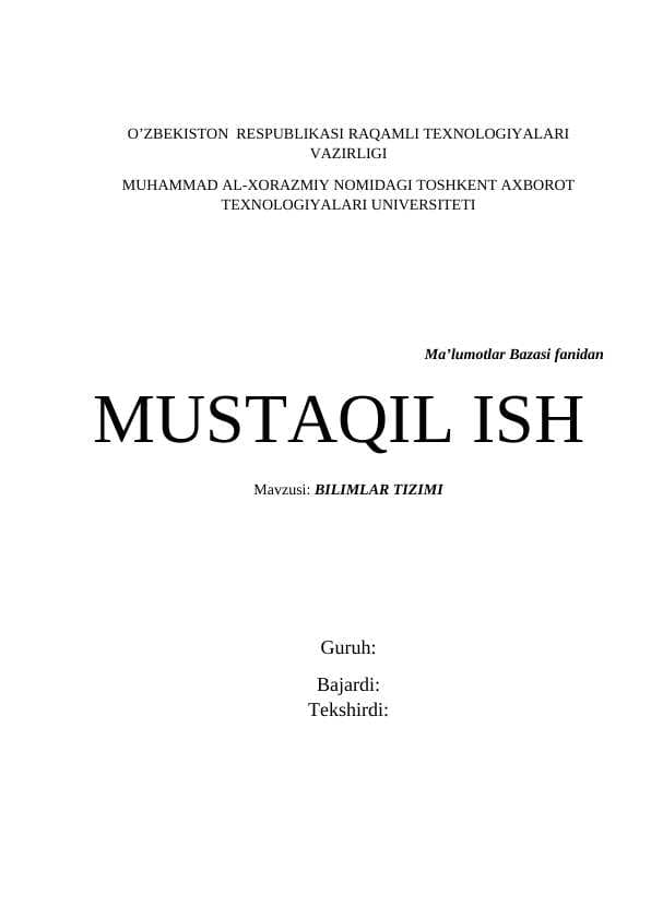BILIMLAR TIZIMI