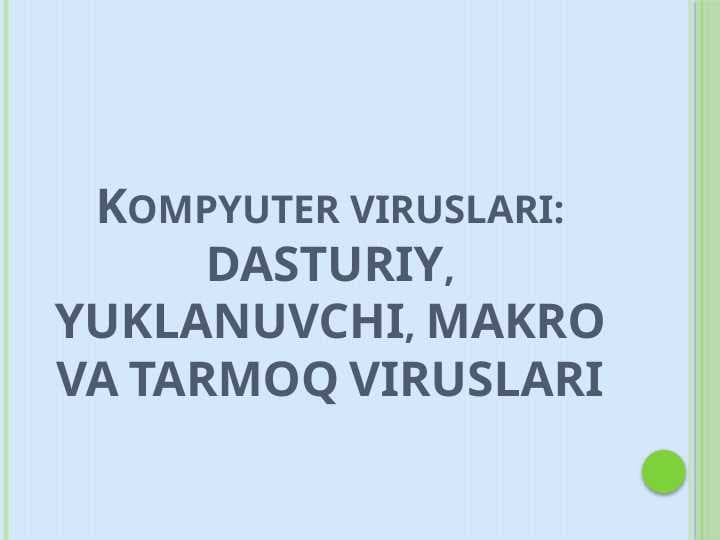 Kompyuter viruslari