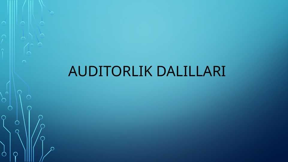 AUDITORLIK DALILLARI