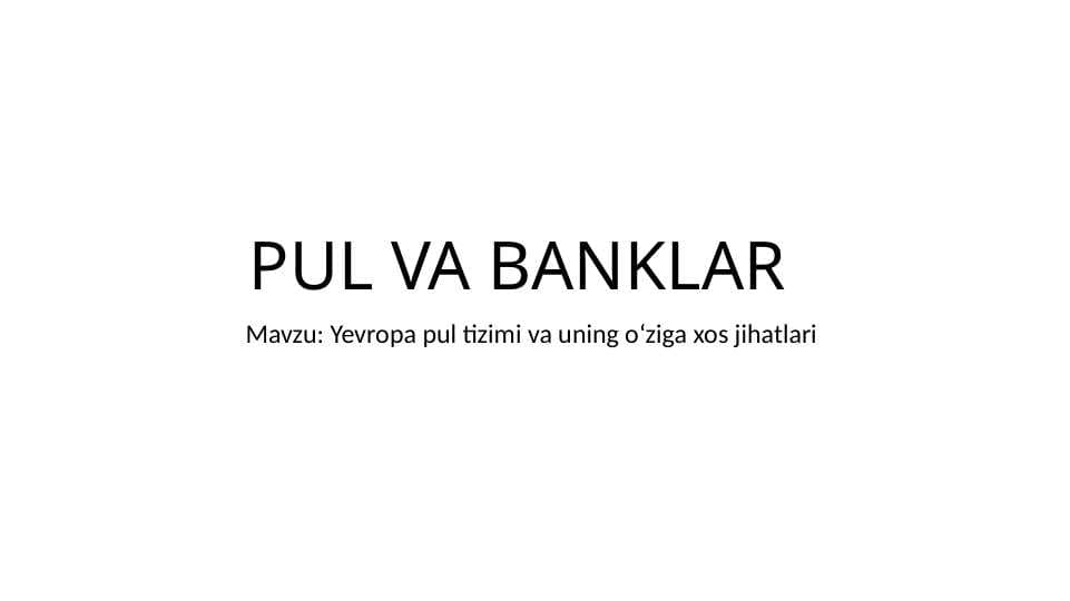 Yevropa pul tizimi