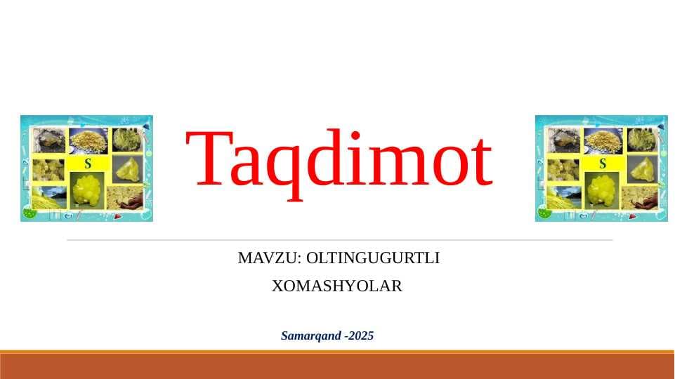 Oltingugurt xomashyolari