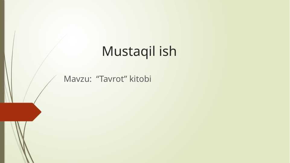 Tavrot kitobi