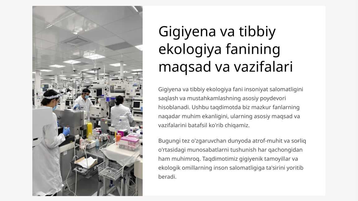 Gigiyena va tibbiy ekologiya fanining maqsad va vazifalari.