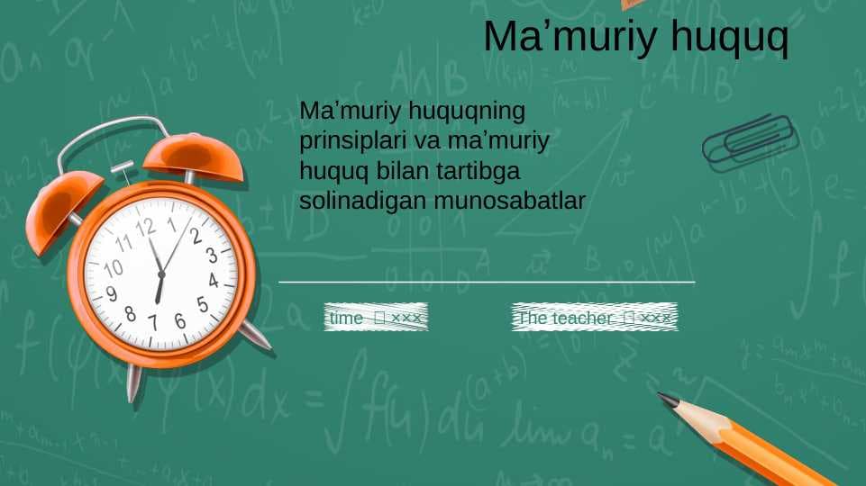 Maʼmuriy huquq