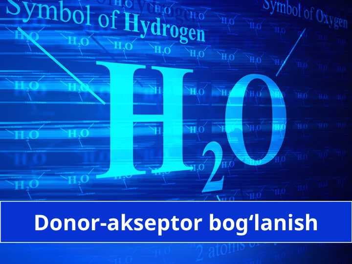Donor-akseptor bog‘lanish.