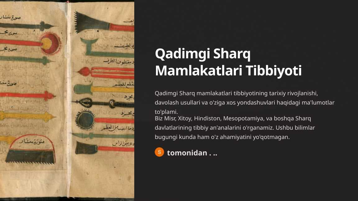 Qadimgi Sharq Mamlakatlari Tibbiyoti