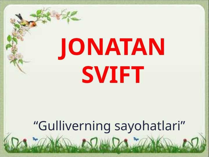 Jonatan Svift Gulliverning sayohatlari