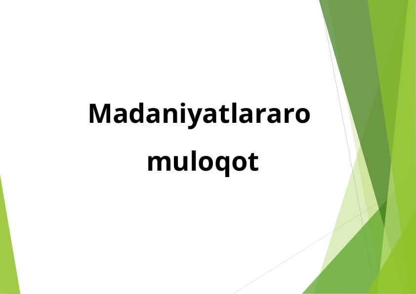 Madaniyatlararo muloqot
